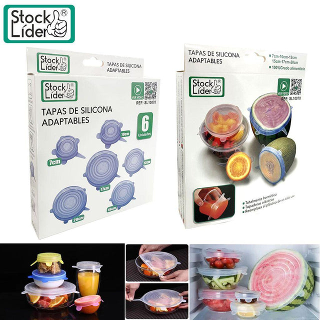 Tapas de Silicona Reutilizables Pack 12