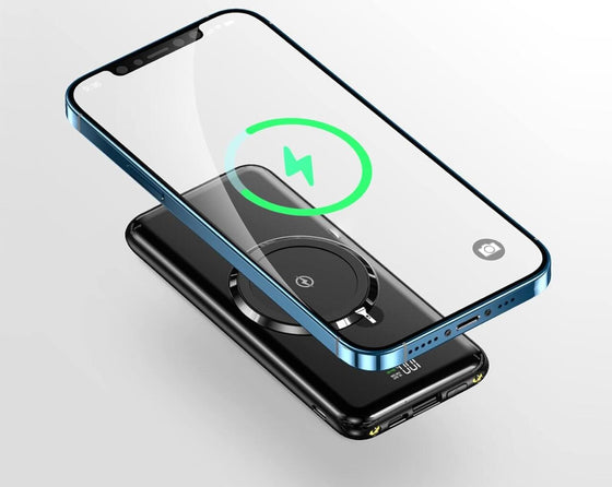 Powerbank inalámbrico con cables integrados