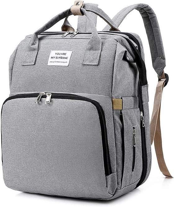 Mochila pañales plegable con cambiador