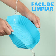 Bandeja silicona freidora de aire reutilizable