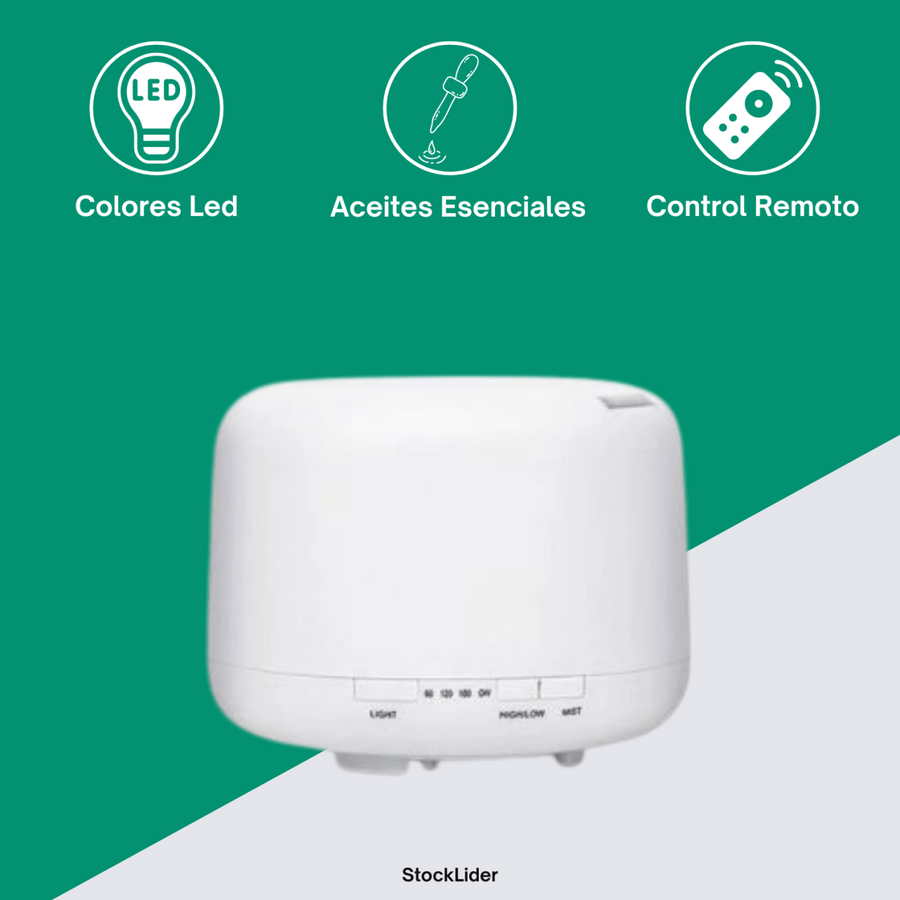 Humidificador con mando y luz LED