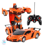 Coche robot transformable con mando