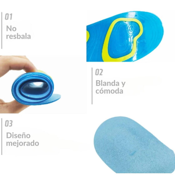 Plantilla gel mujer 38-42 para pisada cómoda