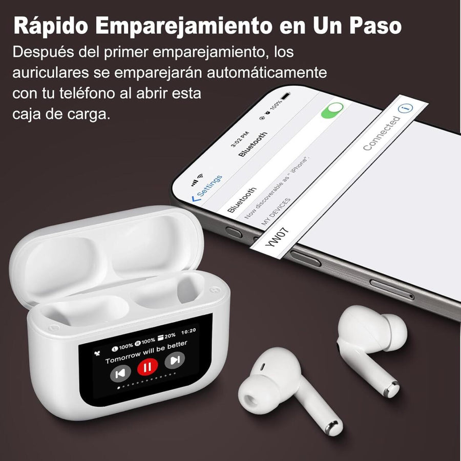 Auriculares Bluetooth 5.4 con ANC y Pantalla