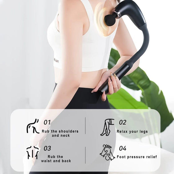 Pistola de masaje muscular U recargable