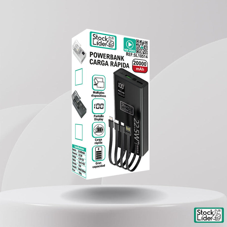 Powerbank carga rápida 20000mAh | Novarso