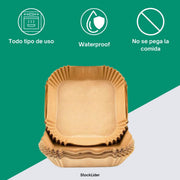 Papel cuadrado freidora aire antiadherente
