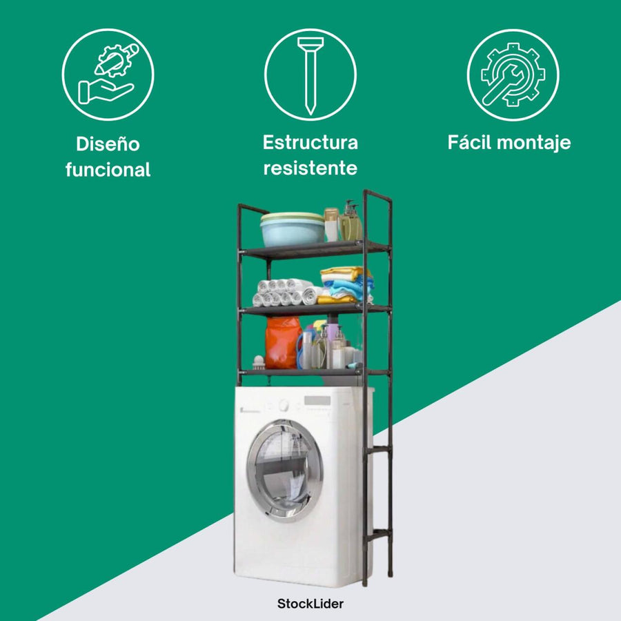 Estantería para lavadora de 3 niveles