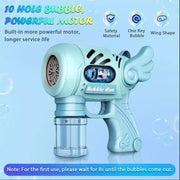 Pistola de burbujas Angel con luces LED