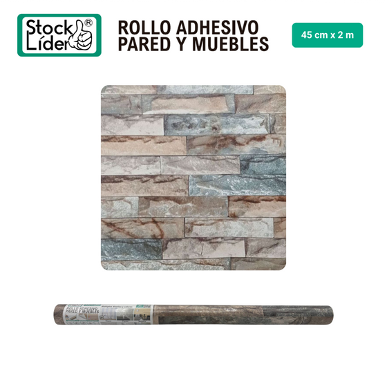 Rollo adhesivo pared y muebles 45x2m