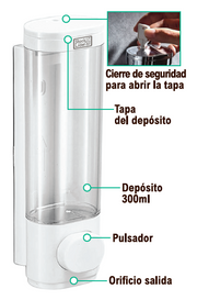 Dispensador de jabón de pared adhesivo