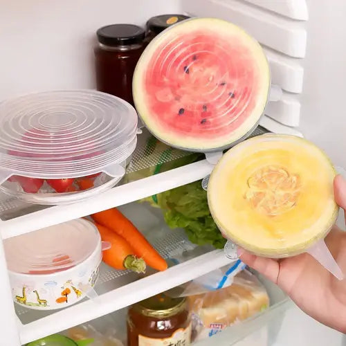 Tapas de silicona reutilizables para alimentos