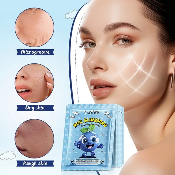 Mascarilla facial hidratante de arándanos