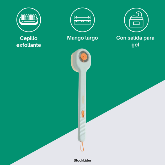 Cepillo de ducha con dosificador ergonómico