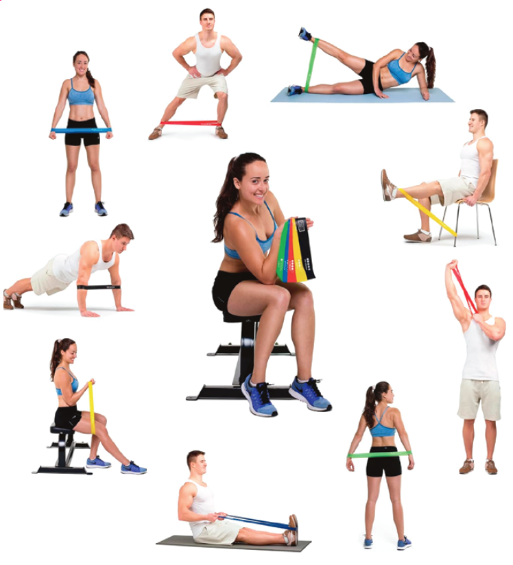 Bandas elásticas para entrenar en casa
