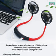 Ventilador de cuello con aspas portátil