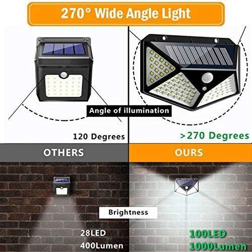 Lámpara solar 100 LED exterior con sensor