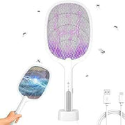 Raqueta mata mosquitos USB con base UV