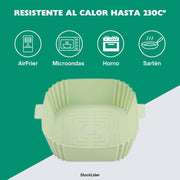 Bandeja silicona freidora de aire reutilizable