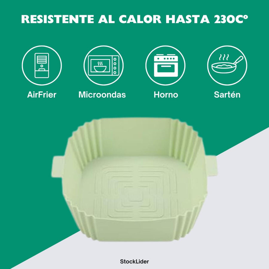 Bandeja silicona freidora de aire reutilizable