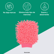 Guante microfibra para limpiar sin rayas