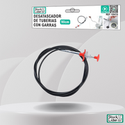 Desatascador de tuberías con garras flexible