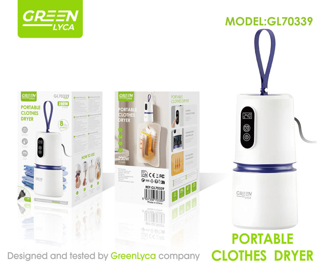 Mini secadora portátil de ropa 200W