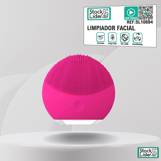 Limpiador facial de silicona recargable