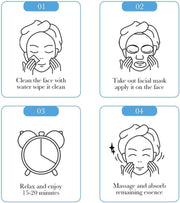 Mascarilla facial 3 pasos hidratante