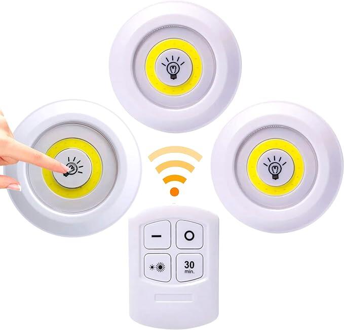 Luces LED con control remoto adhesivas