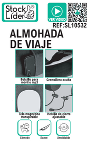 Almohada de viaje viscoelástica cervical