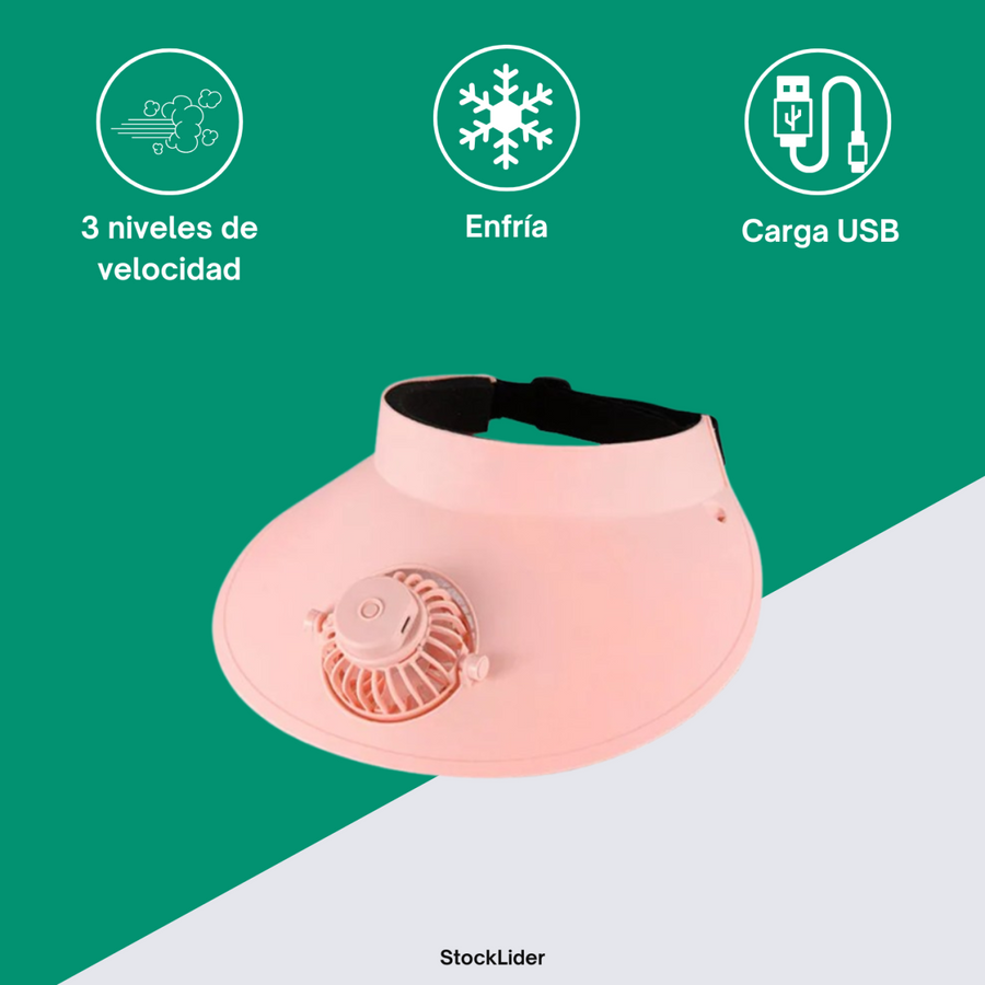 Gorra ventilador recargable USB
