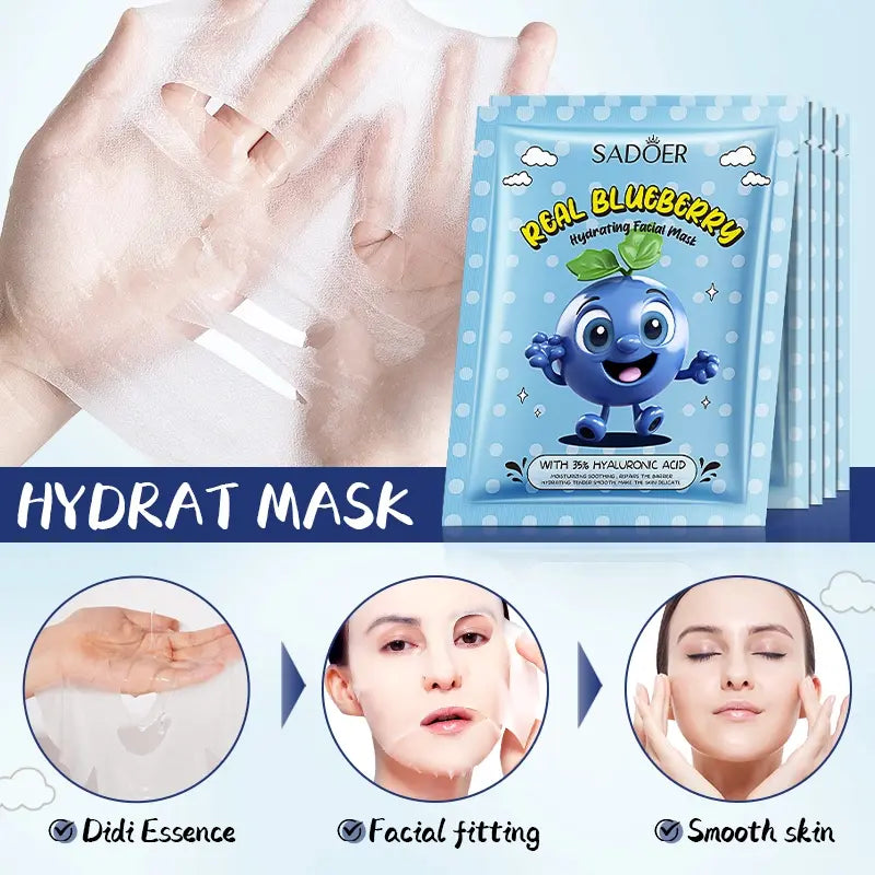 Mascarilla facial hidratante de arándanos