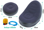 Sillón hinchable con reposapiés cómodo