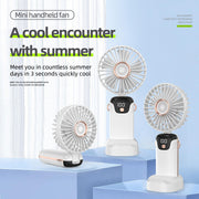 Ventilador de mano digital portátil