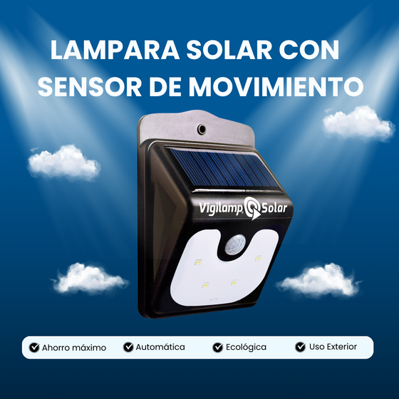 Lámpara solar con sensor de movimiento
