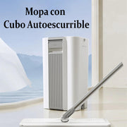 Mopa con cubo autoescurrible plana