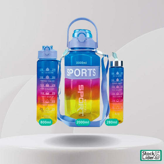 Pack 3 vasos hexagonales deportivos