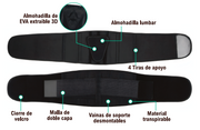 Faja lumbar con almohadilla 3D ajustable