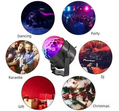 Luz bola discoteca con mando para fiestas