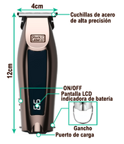Máquina cortapelo recargable LCD