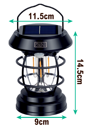 Lámpara solar de camping con sensor