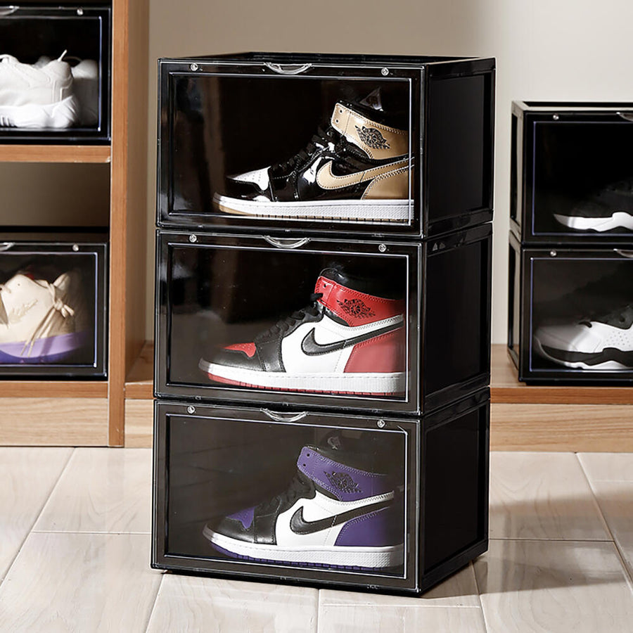 Cajas de zapatos apilables transparentes