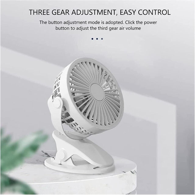 Mini ventilador de clip silencioso USB