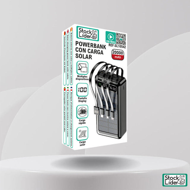 Powerbank con carga solar 20000mAh
