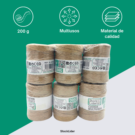Cuerda multiusos 200g para hogar y bricolaje