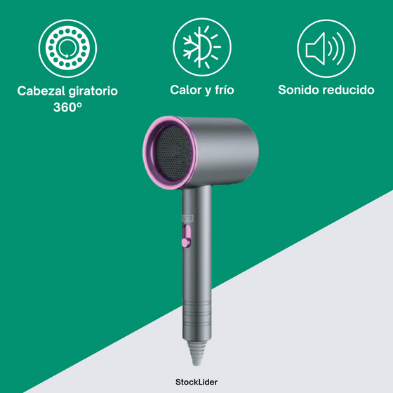 Secador iónico portátil para pelo