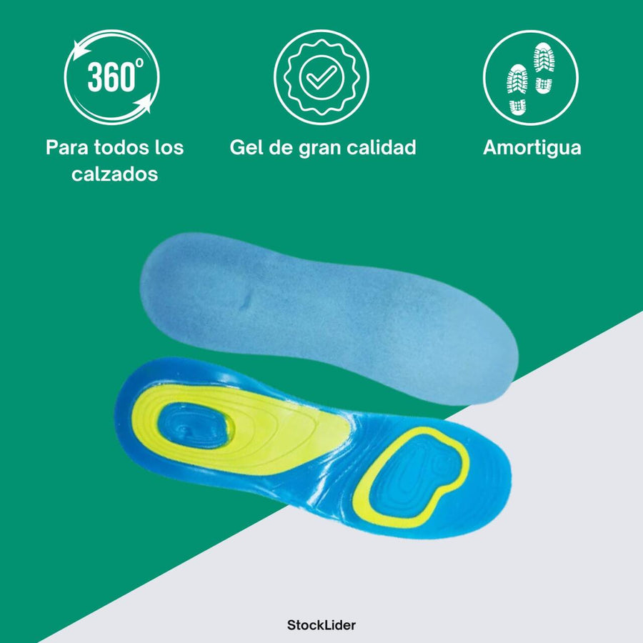 Plantilla gel hombre para pisada cómoda