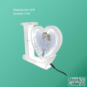 Espejo corazón decorativo para tocador