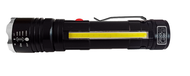 Linterna recargable con zoom USB